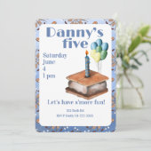 Let’s have s’more fun 5th Birthday Invitation Einladung (Stehend Vorderseite)