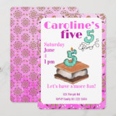 Let’s have s’more fun 5th Birthday Invitation Einladung (Vorne/Hinten)