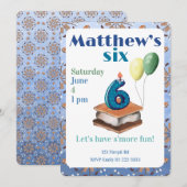 Let’s have s’more fun 6th Birthday Invitation Einladung (Vorne/Hinten)