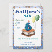 Let’s have s’more fun 6th Birthday Invitation Einladung (Vorderseite)