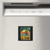 Let’s Hit Some Trees Funny Disc Golf Player  Magnet (In Situ (Geschirrspüler))