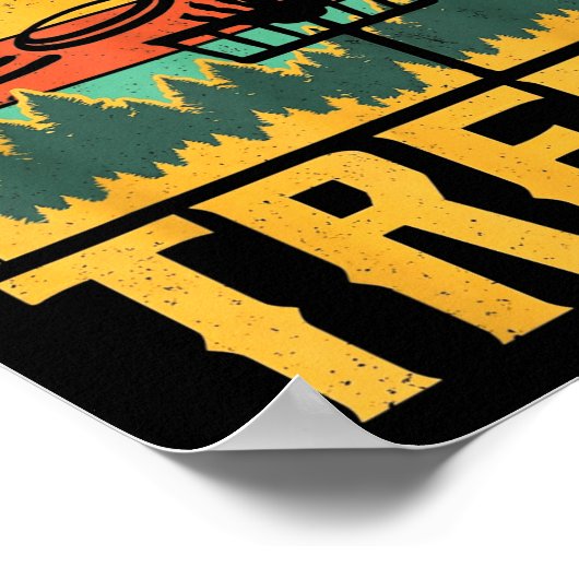 Let’s Hit Some Trees Funny Disc Golf Player  Poster (Ecke)