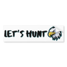 LET S HUNT Philadelphia Eagles Autoaufkleber
