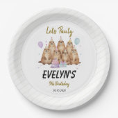 Let’s Party Groundhog 5th Birthday – Fun Kids  Pappteller (Vorderseite)