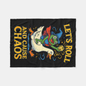 Let’s Roll And Cause Chaos Frog Wizard Goose Rpg A Fleecedecke (Vorderseite (Horizontal))