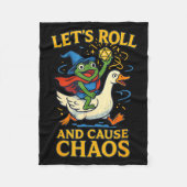 Let’s Roll And Cause Chaos Frog Wizard Goose Rpg A Fleecedecke (Vorderseite)
