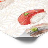 Let’s Roll into Fun! Sushi 　寿司 Poster (Ecke)