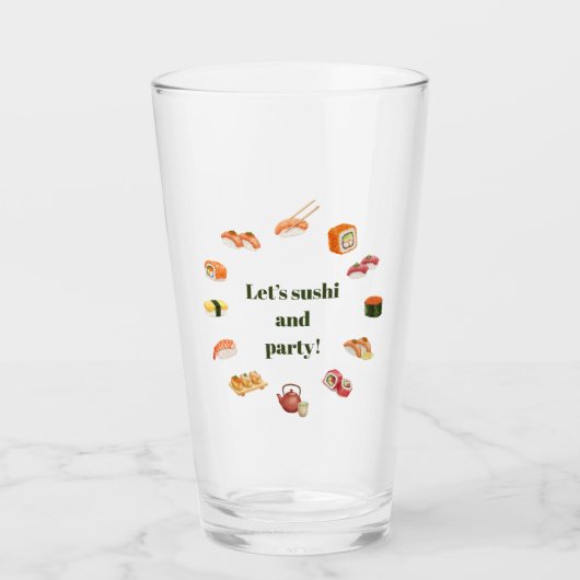 Let’s Roll into Fun! Sushi Glas (Vorderseite)