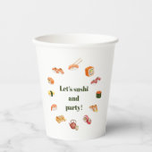 Let’s Roll into Fun! Sushi  Pappbecher (Vorderseite)