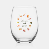 Let’s Roll into Fun! Sushi Weinglas Ohne Stiel (Vorderseite)