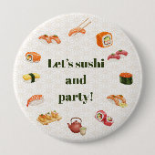 Let’s sushi and party!  button (Vorderseite)