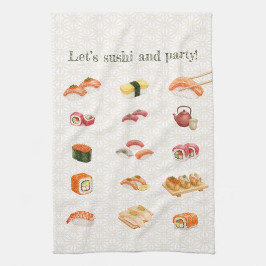 Let’s sushi and party!  geschirrtuch (Vertikal)