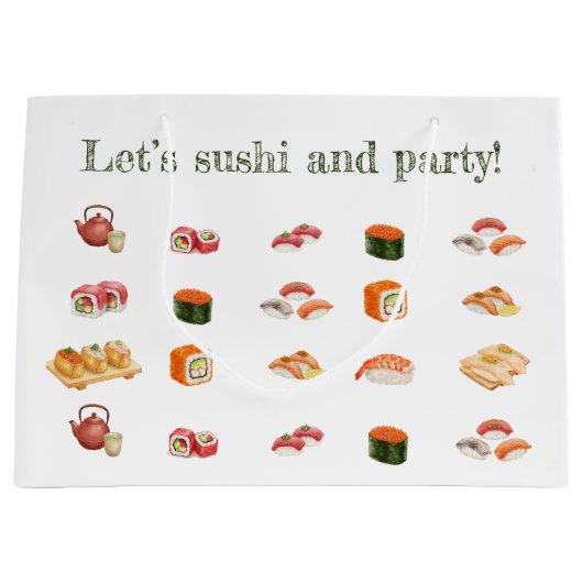 Let’s sushi and party! große geschenktüte (Vorderseite)