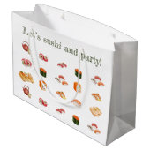 Let’s sushi and party! große geschenktüte (Rückseite Schrägansicht)
