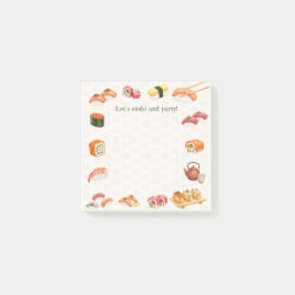 Let’s sushi and party! post-it klebezettel