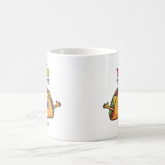 Let’s Taco ‘Bout It – Funny Taco Cartoon Pun Kaffeetasse (Mittel)