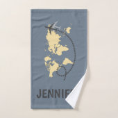 Let’s travel the world illustration badhandtuch set (Handtuch)