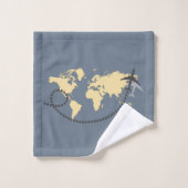 Let’s travel the world illustration badhandtuch set (Waschlappen)