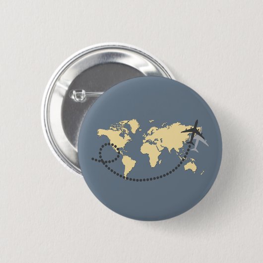 Let’s travel the world illustration button (Vorne & Hinten)