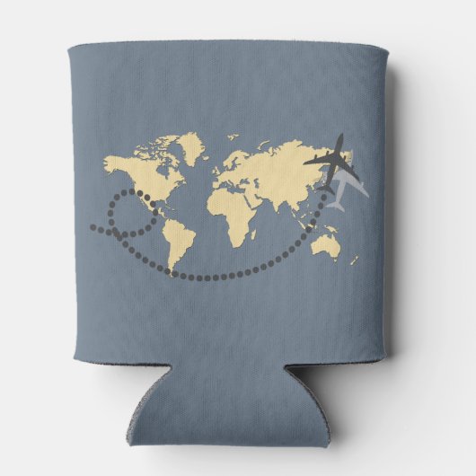 Let’s travel the world illustration dosenkühler (Rückseite)