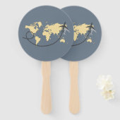 Let’s travel the world illustration fächer (Vorne und Hinten)