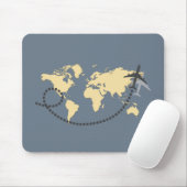 Let’s travel the world illustration mousepad (Mit Mouse)