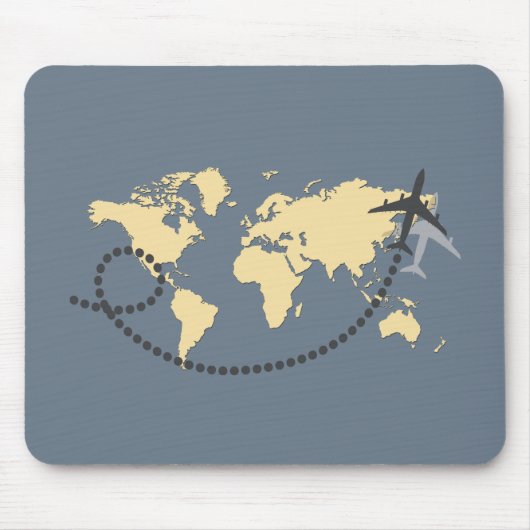 Let’s travel the world illustration mousepad (Vorne)