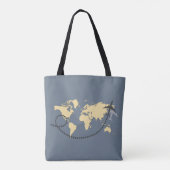 Let’s travel the world illustration tasche (Rückseite)