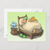 LET SLEEP LONGSLEEEEPOSTCARD POSTKARTE (Vorne/Hinten)