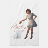 Let That Man Go Illustration | Retro Housewife  Geschirrtuch (Vertikal)