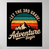 Let The 3rd Grade Adventure Begin Retro First Day Poster (Vorne)