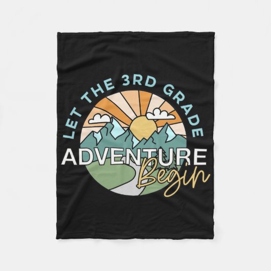 Let The 3rd Grade Adventure Begin Teacher Ck To Sc Fleecedecke (Vorderseite)
