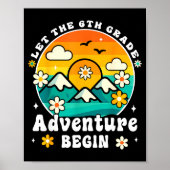 Let The 6th Grade Adventure Begin Retro First Day Poster (Vorne)