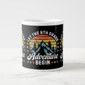 Let the 8th Grade Adventure Begin Back To School T Jumbo-Tasse (Vorderseite)