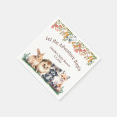 let the adventure begin animals baby shower  serviette (Ecke)