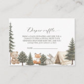 Let the adventure begin baby shower diaper raffle begleitkarte (Vorderseite)