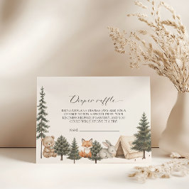 Let the adventure begin baby shower diaper raffle begleitkarte