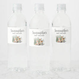 Let the Adventure Begin Baby Shower Wasserflaschenetikett