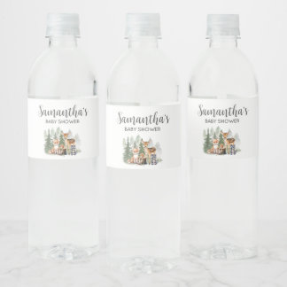 Let the Adventure Begin Baby Shower Wasserflaschenetikett