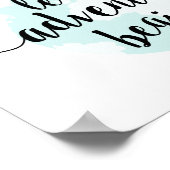 Let the Adventure Begin Big World Quote Art Print Poster (Ecke)