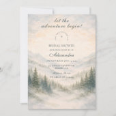 Let The Adventure Begin Bridal Shower Einladung (Vorderseite)