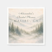 Let The Adventure Begin Bridal Shower Serviette (Vorderseite)