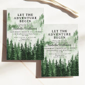 Let The Adventure Begin Rustic Forest Baby Shower Einladung