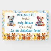 Let the Adventures Begin | Boy's Baby Shower Banner