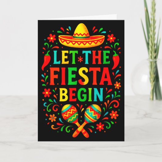 Let the fiesta begin - cinco de mayo party fun Let Karte (Vorderseite)