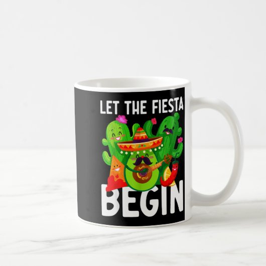 Let the fiesta begin funny cinco de mayo mexican L Kaffeetasse (Rechts)