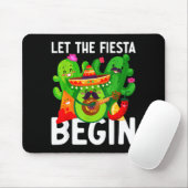 Let the fiesta begin funny cinco de mayo mexican L Mousepad (Mit Mouse)