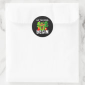 Let the fiesta begin funny cinco de mayo mexican L Runder Aufkleber (Tasche)