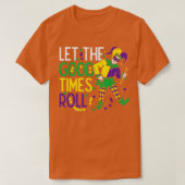 Let The Good Time Roll Jester Bead Funny Mardi Gra T-Shirt (Design vorne)