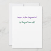 Let the Good Times Roll Mardi Gras Masks Karte (Rückseite)